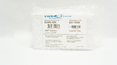 VWR VWR 82003-426 / 631-1510 Microscope Slide Box, White, for 25 Slides